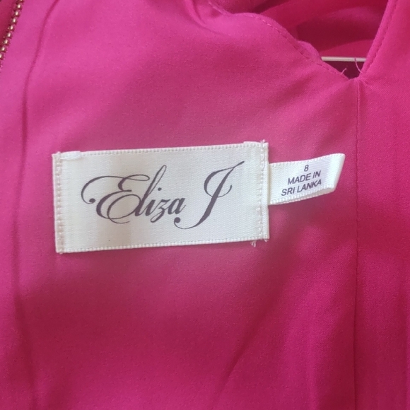 Eliza J Fuchsia Cutout Midi Dress - Size 8 - Picture 9 of 9